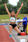 Womens under-20s long jumps, 2022 Northern Senior and Under-20 Champs., Wavertree Athletics Centre, Liverpool. Photo: David T. Hewitson/Sports for All Pics
